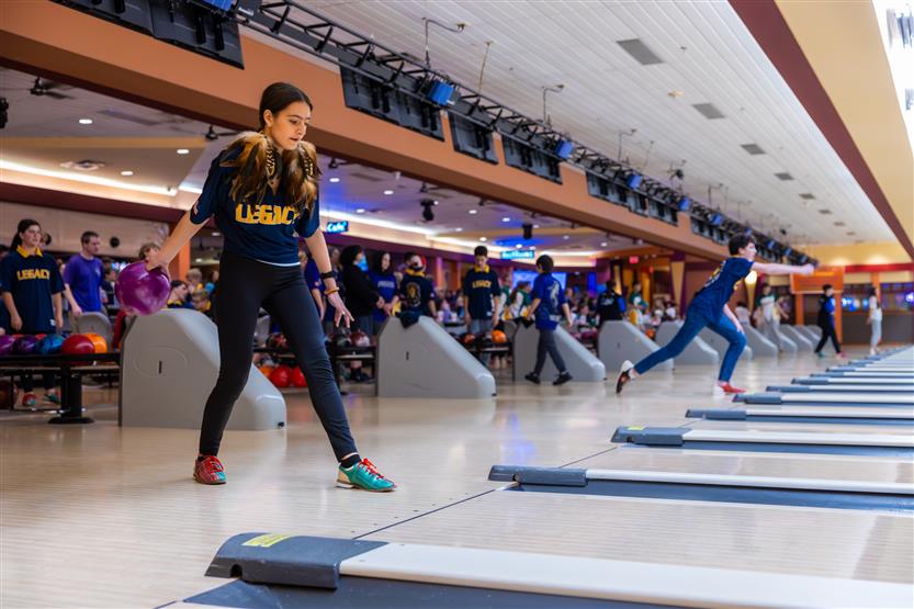 Students bowl
